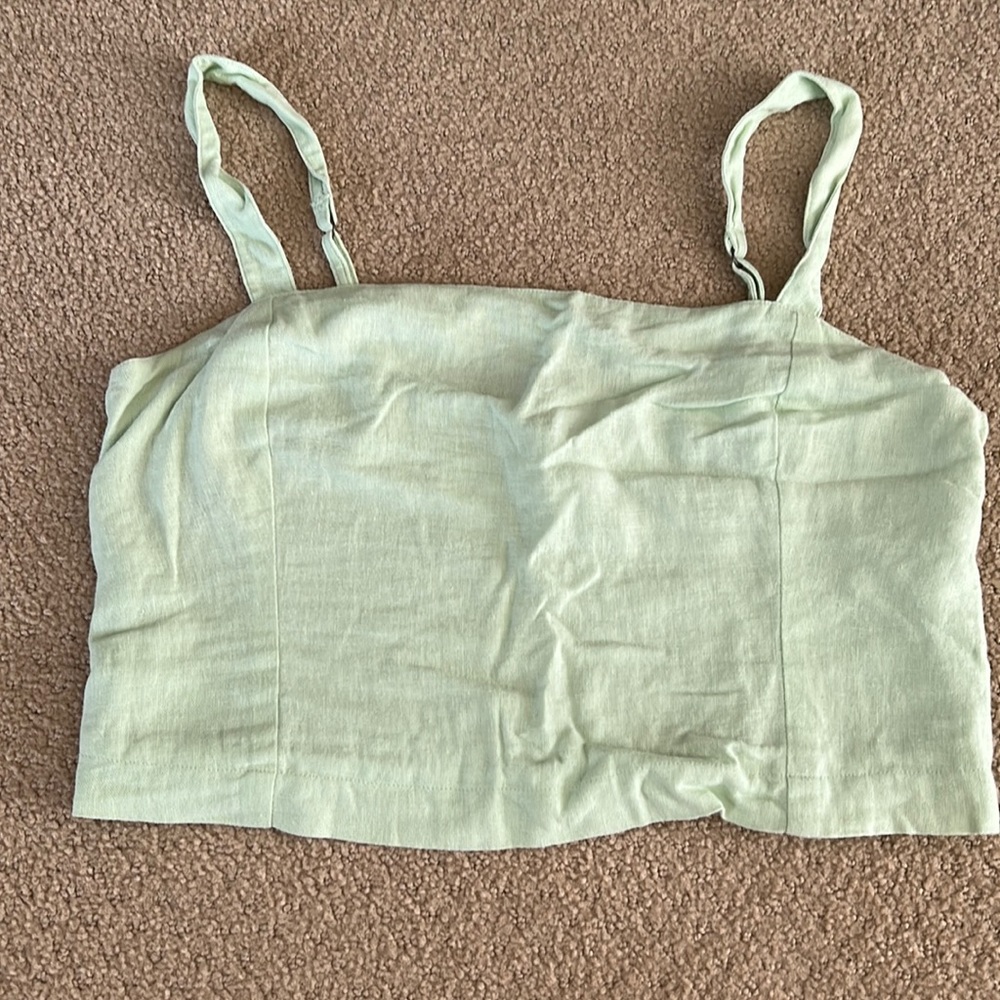 Abercrombie & Fitch Pistachio-Colored Crop Tank